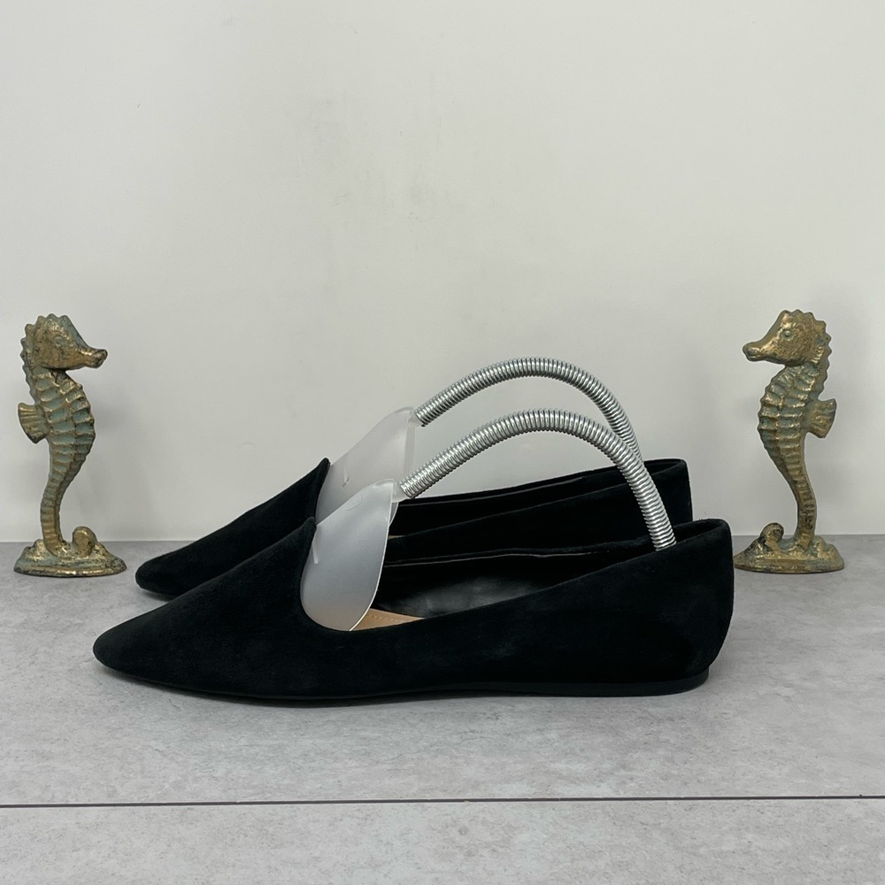 Gibson Latimer Women’s Black Sheep Suede Leather Flats Size 9 M Pointed Toe